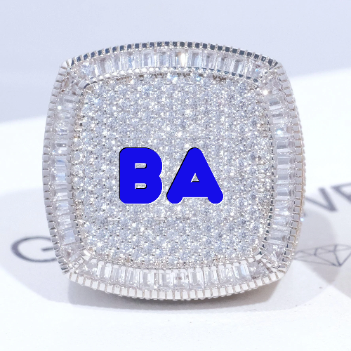 CUSTOM LETTER 3D ICED RING