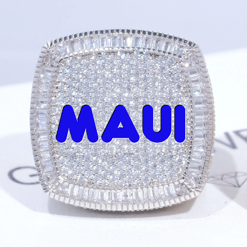 CUSTOM LETTER 3D ICED RING