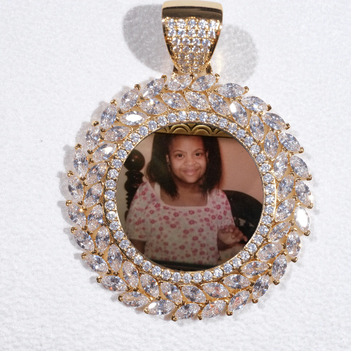 Large 3D Wheat Ear Custom Picture Pendant