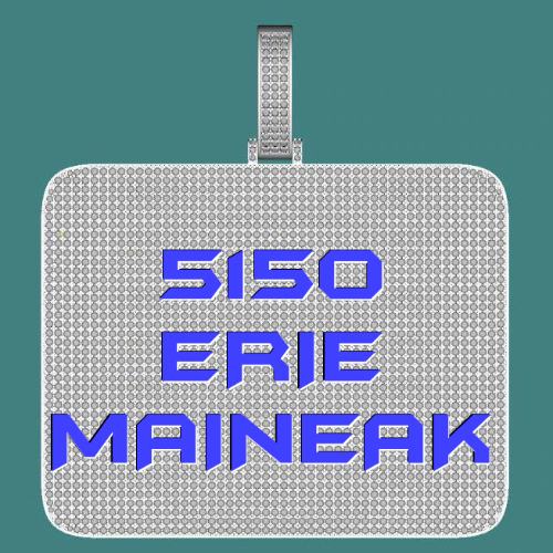 CUSTOM LETTER NECKLACE 3D BIG SQUARE