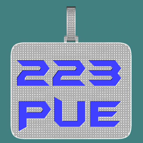 CUSTOM LETTER NECKLACE 3D BIG SQUARE