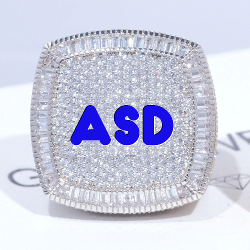 CUSTOM LETTER 3D ICED RING