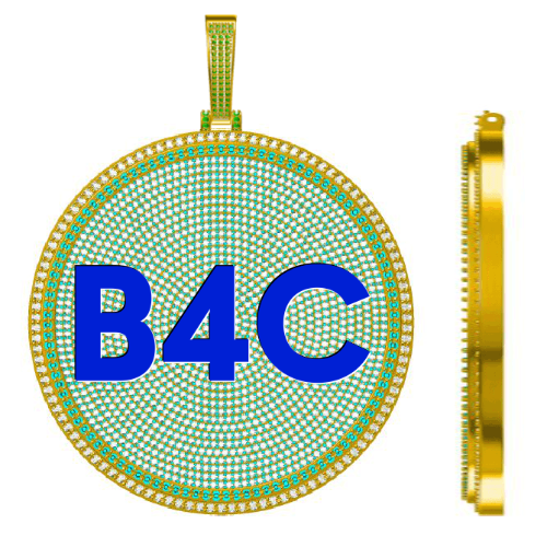 CUSTOM LETTER NECKLACE 3D BIG DISC