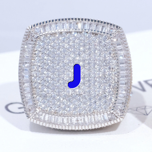 CUSTOM LETTER 3D ICED RING