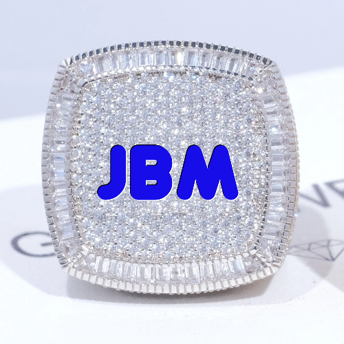 CUSTOM LETTER 3D ICED RING