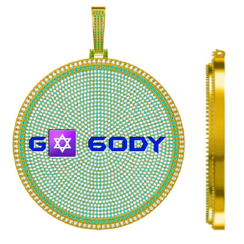 CUSTOM LETTER NECKLACE 3D BIG DISC