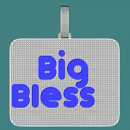 CUSTOM LETTER NECKLACE 3D BIG SQUARE