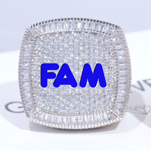 CUSTOM LETTER 3D ICED RING