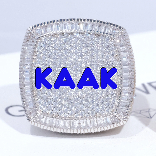 CUSTOM LETTER 3D ICED RING
