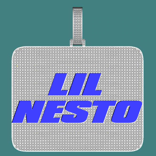 CUSTOM LETTER NECKLACE 3D BIG SQUARE