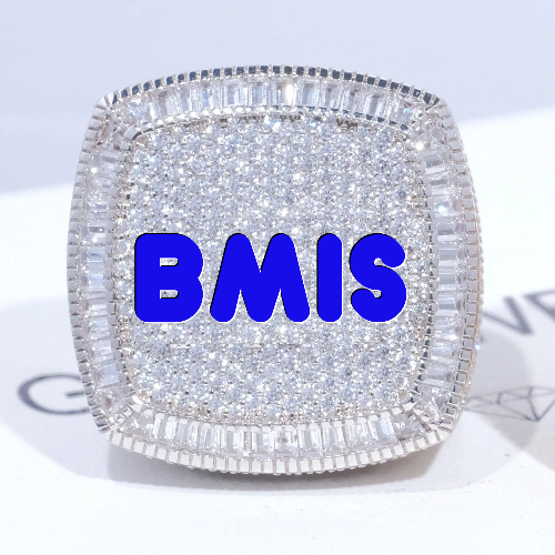 CUSTOM LETTER 3D ICED RING