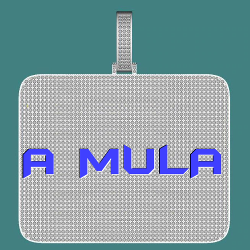 CUSTOM LETTER NECKLACE 3D BIG SQUARE