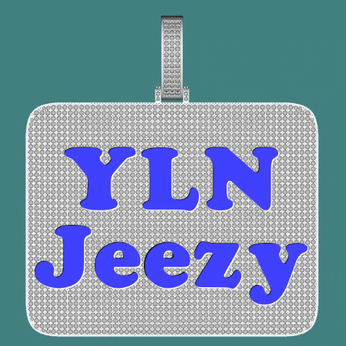 CUSTOM LETTER NECKLACE 3D BIG SQUARE