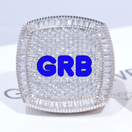 CUSTOM LETTER 3D ICED RING