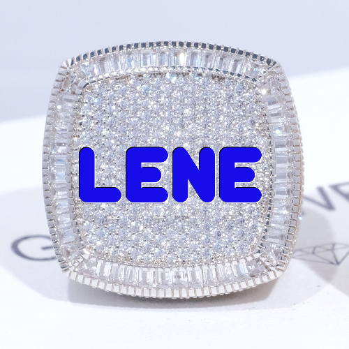 CUSTOM LETTER 3D ICED RING