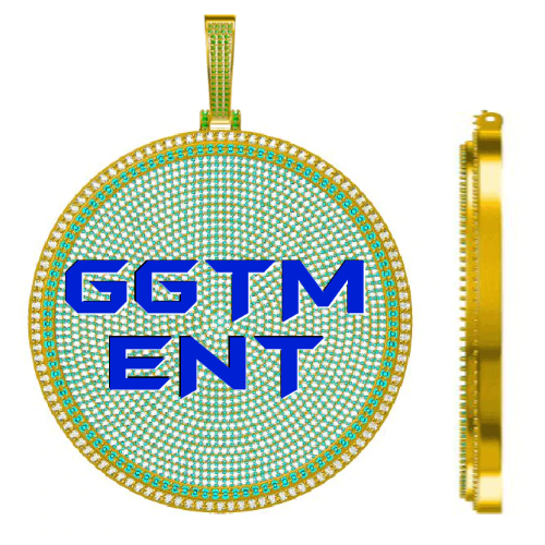 CUSTOM LETTER NECKLACE 3D BIG DISC