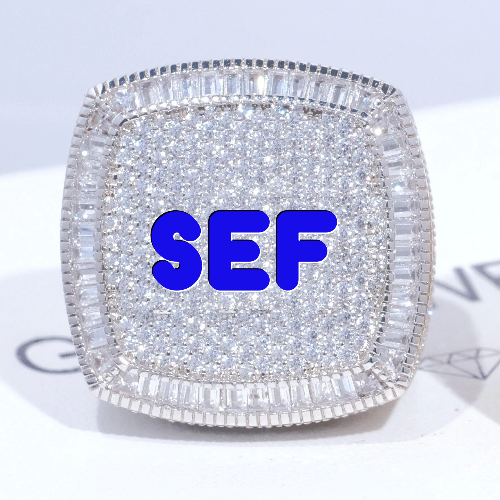 CUSTOM LETTER 3D ICED RING