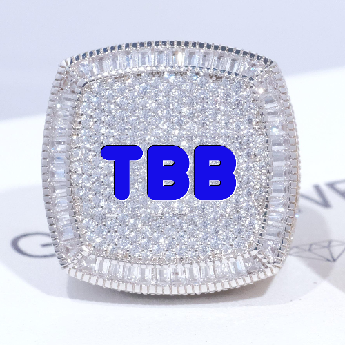 CUSTOM LETTER 3D ICED RING
