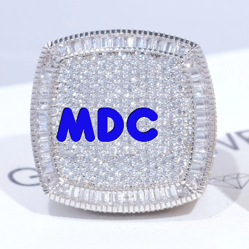 CUSTOM LETTER 3D ICED RING