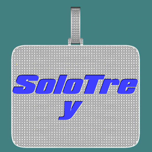 CUSTOM LETTER NECKLACE 3D BIG SQUARE