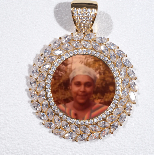 Large 3D Wheat Ear Custom Picture Pendant