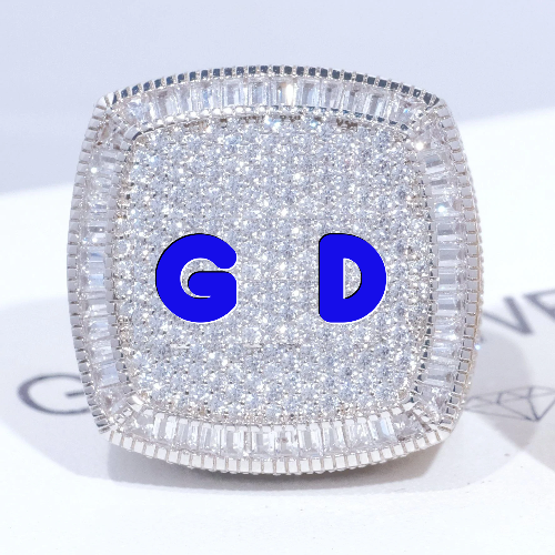 CUSTOM LETTER 3D ICED RING