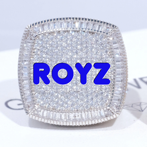 CUSTOM LETTER 3D ICED RING
