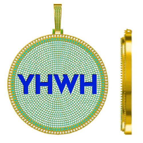 CUSTOM LETTER NECKLACE 3D BIG DISC