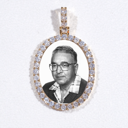 3D Oval Custom Picture Pendant
