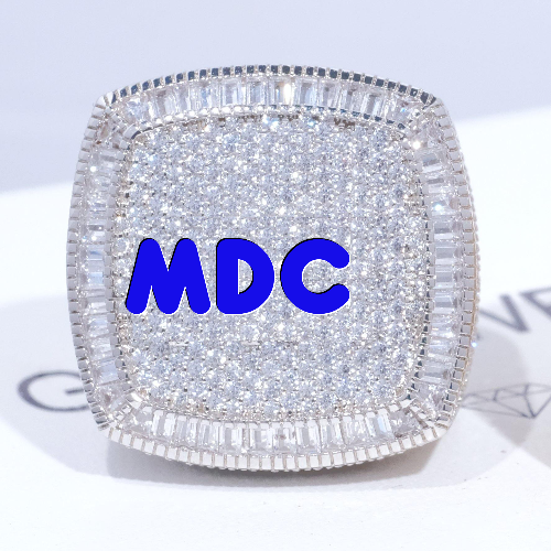 CUSTOM LETTER 3D ICED RING