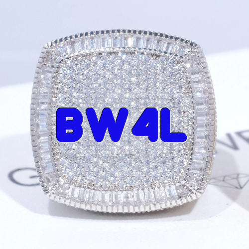 CUSTOM LETTER 3D ICED RING