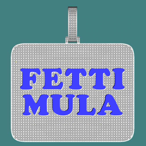CUSTOM LETTER NECKLACE 3D BIG SQUARE