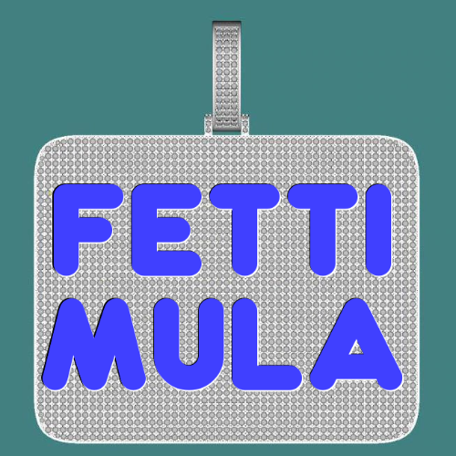 CUSTOM LETTER NECKLACE 3D BIG SQUARE