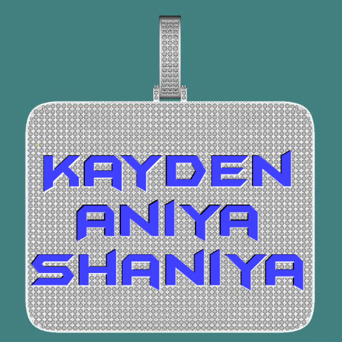 CUSTOM LETTER NECKLACE 3D BIG SQUARE