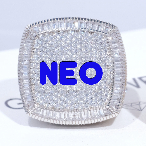 CUSTOM LETTER 3D ICED RING
