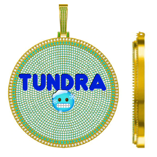 CUSTOM LETTER NECKLACE 3D BIG DISC