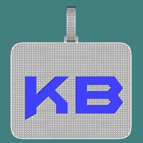 CUSTOM LETTER NECKLACE 3D BIG SQUARE