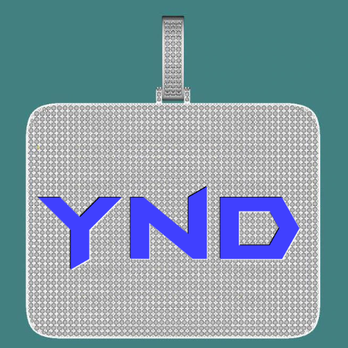 CUSTOM LETTER NECKLACE 3D BIG SQUARE