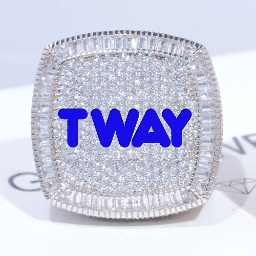 CUSTOM LETTER 3D ICED RING
