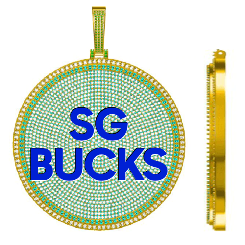 CUSTOM LETTER NECKLACE 3D BIG DISC