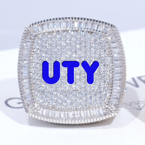 CUSTOM LETTER 3D ICED RING