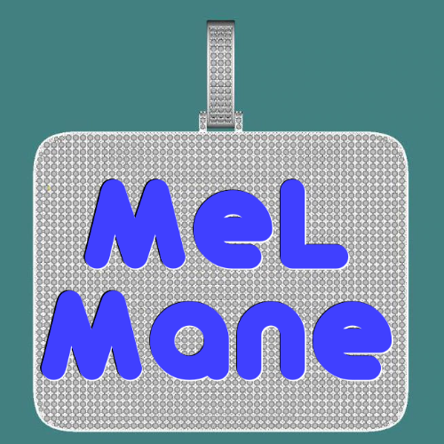 CUSTOM LETTER NECKLACE 3D BIG SQUARE