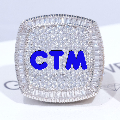 CUSTOM LETTER 3D ICED RING