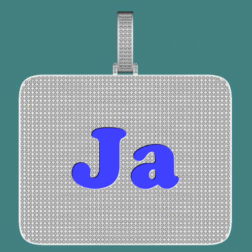 CUSTOM LETTER NECKLACE 3D BIG SQUARE