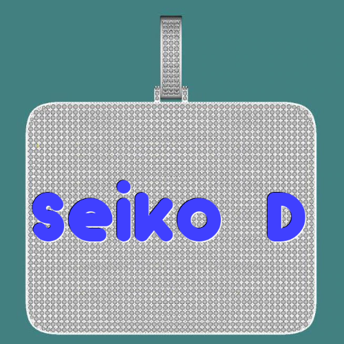 CUSTOM LETTER NECKLACE 3D BIG SQUARE