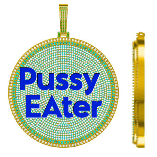 CUSTOM LETTER NECKLACE 3D BIG DISC