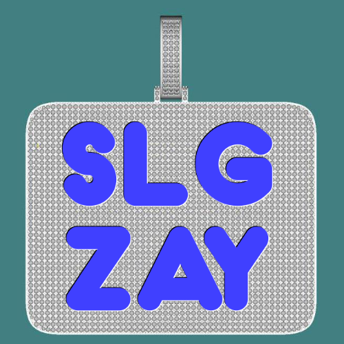 CUSTOM LETTER NECKLACE 3D BIG SQUARE