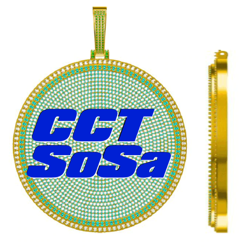 CUSTOM LETTER NECKLACE 3D BIG DISC