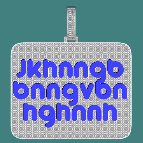 CUSTOM LETTER NECKLACE 3D BIG SQUARE