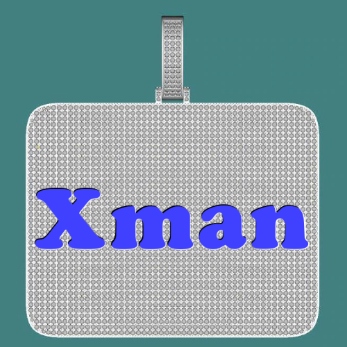 CUSTOM LETTER NECKLACE 3D BIG SQUARE